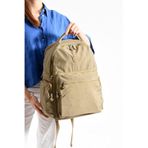 Bagacar Bolsas 1094 Su Geçirmez Ithal Krinkıl Kumaş Laptop Bölmeli Okul Ve Günlük Sırt Çantası Kum Bej Standart Unisex
