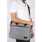 Bagacar Gri Unisex 13-14 İnç Laptop ve Evrak Çantası