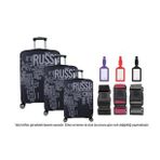 Bagacar Kalp 3lü Set Valiz Kılıfı, 3 lü Valiz Kemeri, 3lü Valiz Etiketi (Antrasit)
