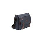 Bagacar Kanvas Kumaş Laptop Bölmeli Unisex Çapraz Çanta Siyah