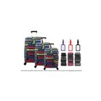 Bagacar Şehirler 3Lü Set Valiz Kılıfı, 3 Lü Valiz Kemeri, 3Lü Valiz Etiketi