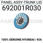 Bagaj Kapağı Accent 2011 Sonrası Blue (Kilit Delikli) (Oem No:692001R030)