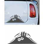 Bagajdan Bakan Gözler Sticker Araba Oto Motosiklet Karavan Sticker 00656 - 25x11 Cm - Gri