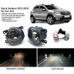 Bagajon Dacia Sandero 2013-2018 Beyaz LED Xenon Sis Farı Seti
