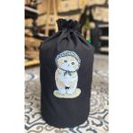 Bagand Masum Kedi Baskılı Siyah Damacana Kılıfı