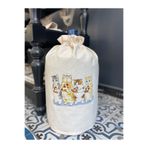 Bagand Pizza Yiyen Kediler Baskılı Krem Damacana Kılıfı