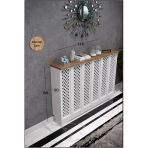 Bagax Perge Model, Beyaz Üstü Çam Renk,İç Ölçü 116 Cm Dış Ölçü 120 Cm Petek Kaplama, Dresuar Hazerançam