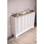 Bagax Petek Üstü Dekoratif Dresuar – Kalorifer Gizleme Antre Konsolu | Dar Alanlar İçin Modern ( İç 116) ( Dış 120 Cm) D2 Atlantik Çam