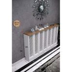 Bagax Petek Üstü Dekoratif Dresuar – Kalorifer Gizleme Antre Konsolu | Dar Alanlar İçin Modern ( İç 136) ( Dış 140 Cm) D3 Papatyaçam