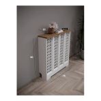 Bagax Petek Üstü Dekoratif Dresuar – Kalorifer Gizleme Antre Konsolu | Dar Alanlar İçin Modern ( İç 76) ( Dış 80 Cm) D1 Atlantik Çam
