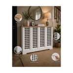 BAGAX Petek Üstü Dekoratif Dresuar – Kalorifer Gizleme Antre Konsolu | Dar Alanlar İçin Modern ( iç 76 ) ( dış 80 cm ) D1