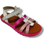 Bagcı 3046-20 Çapraz Cırtlı Kız Çocuk Sandalet Pembe Beyaz 26-30