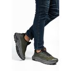 Bağcıklı Günlük Kullanıma Uygun Spor Ayakkabı Sneaker Erkek Mavi Haki Siyah Ortopedik Tabanlık HakiKısa 42