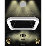 Bagel (Gri Kasa, Sarı Işık) Ledli Modern Sarkıt Linear LED Avize Salon Mutfak Oturma Odası Yatak Odası Antre Hol LED