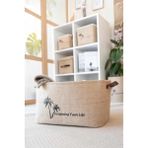 Bages Jüt Dolap Içi Çamaşır Çocuk Odası Oyuncak Düzenleyici Katlanır Saklama Sepeti Organizer 40X30X24 - Açık Kahverengi - 1 Adet
