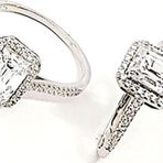 Baget Kesim Swarovski Taşlı Gümüş Bayan Tek Taş Yüzük