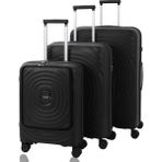 Baggaj V2407 Policarbon Valiz Siyah Set - Black