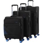 Baggaj V2412 Super Lıght Valiz Black Set