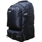 Baggor 50 Lt Siyah Büyük Boy Su Geçirmez Çok Gözlü Yürüyüş-Seyahat-Okul-Dağcı-Spor-Trekking-Günlük Sırt Çantası