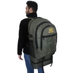 Baggor 90 Litre Körüklü + Ayakkabılık Su Geçirmez Çok Gözlü Laptop Bölmeli Destek Kemerli Erkek Bayan Okul-Kampçı-Seyahat-Dağcı-Outdoor-Trekking Sırt Çantası (Yeşil)