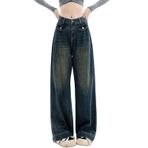 Baggy Jeans Bayan Low Waist Boyfriend Y2k kot pantolon Hip Hop Straight Vintage Denim pantolon geniş bacak bol sokak giyimi slip kot günlük pantolon, C, XXL