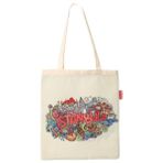 Baghashtag Istanbul Grafiti Baskılı Bez Çanta - Krem - 38x42