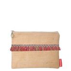 Baghashtag Kırmızı İp Püsküllü Jüt Clutch Bez Çanta