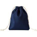 Baghashtag Lacivert Bez Kese %100 Pamuk 20 cm x 30 cm Çift İp Büzgülü Şık Tasarım