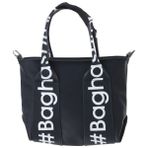 Baghashtag Lacivert Mini Su Geçirmez Kulp Yazılı Tote Çanta - 27x27x7