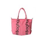 Baghashtag Pembe Mini Su Geçirmez Kulp Yazılı Tote Çanta