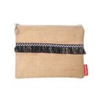 Baghashtag Siyah Ip Püsküllü Jüt Clutch Bez Çanta - Kahverengi