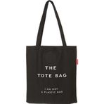 Baghashtag the Tote Bag Baskılı Siyah Bez Kadın Günlük Çanta