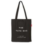 Baghashtag the Tote Bag Baskılı Siyah Bez Kadın Günlük Çanta