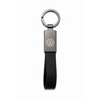Baghes Volkswagen Anahtarlık Parlak Metal & Deri – Çift Tarafı Logolu, Premium Şık Tasarım, 12 x 2 cm Boyut, Araba Aksesuar