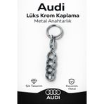 Baghes Yüksek Kaliteli Audi Logolu Lüks Krom Kaplama Şık Hediyelik Araç Anahtarlığı