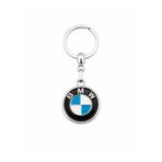 Baghes Yüksek Kaliteli BMW Logolu Lüks Krom Kaplama Oto Anahtarlığı, 9cm x 3.5cm, Şık Hediyelik Araç Aksesuar