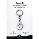 Baghes Yüksek Kaliteli Renault Logolu Lüks Krom Kaplama Oto Anahtarlığı Şık Hediyelik Araç Aksesuar