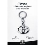Baghes Yüksek Kaliteli Toyota Logolu Lüks Krom Kaplama Oto Anahtarlığı Şık Hediyelik Araç Aksesuar