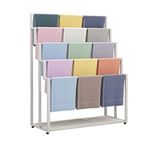 Bağımsız metal şal tutucu, giyim mağazaları, şallar, eşarplar, kravatlar, kemerler, havlular, pantolonlar, başörtüler, ticari ada teşhir standı, butikler için