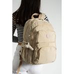 Baginn 571 Collection Okul Sırt Çantası Lise Üniversite Ilköğretim Çantası 45 x 30 cm Hafif Klinkır Kumaş - Bej