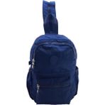 Baginn Bodybag Göğüs Çantası Çok Cepli Hafif Klinkır Kumaş Unisex Badybag Sırt Çantası - Lacivert
