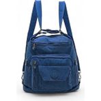 Baginn Fonksiyonel Kullanım Kadın Sırt ve Omuz Çantası Çapraz Askılı Bayan Çanta 30*30 cm - 30 x 30 cm - Mavi