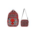Baginn İlkokul Çantası Örümcek Adam 2'li Set 40*30 Cm Beslenme Çantası Ortopedik Sırt Çantası Erkek Çocuk