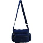 Baginn Kadın Çapraz Askılı Postacı Çanta Çok Cepli Kılinkır Kumaş 25 cm Genişlik - Lacivert