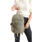 Baginn Kadın Sırt Çantası Çok Cepli 30*25 cm Hafif Klinkır Kumaş Spor Seyahat Çantası Su Itici Kumaş - Bej