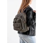 Baginn Kadın Sırt Çantası Günlük Kullanıma Uygun 32*25 cm Klinkır Kumaş Çok Cepli Hafif Su Itici Kumaş - 32 x 25 cm - Kahverengi