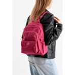 Baginn Kadın Sırt Çantası Günlük Kullanıma Uygun 32*25 cm Klinkır Kumaş Çok Cepli Hafif Su Itici Kumaş - 32 x 25 cm - Pembe