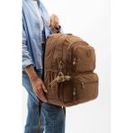 Baginn Kadın Sırt Çantası Hafif Kumaş Çok Cepli Kabin Boy Seyahat Çantası 43*30 cm - 43 x 30 cm - Taba