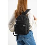 Baginn Kadın Sırt Çantası Ultra Hafif Paraşüt Kumaş Su Itici Kumaş Günlük Sırt Çantası 28*25 cm - 28 x 25 cm - Siyah