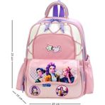 Baginn Kız Çocuk Anaokulu Çantası Ortopedik Ultra Lüx Kreş Çantası 33*25 cm Su Itici Kumaş Sırt Çantası - Pembe